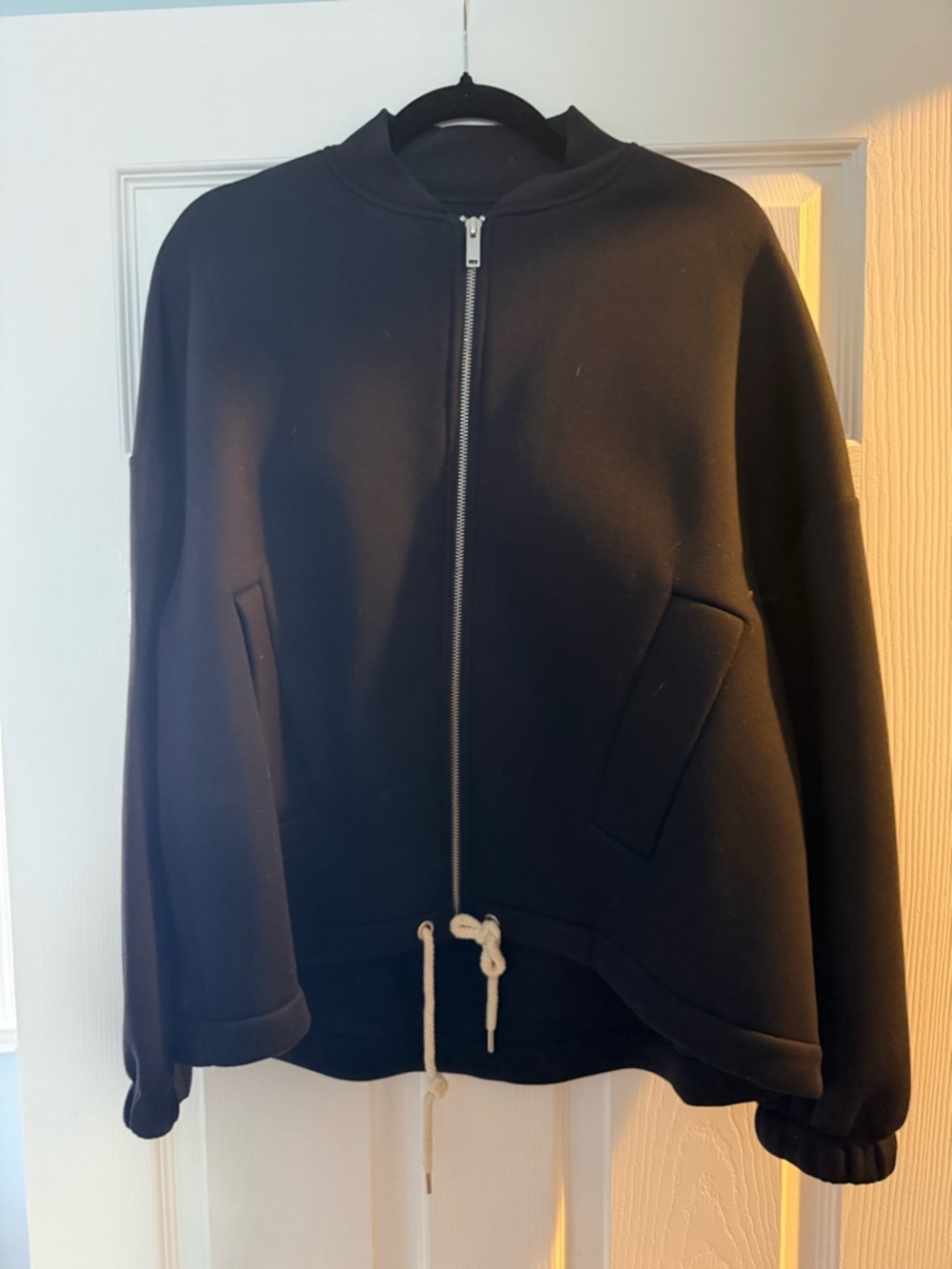 COS Navy Bomber Jacket with Drawstring